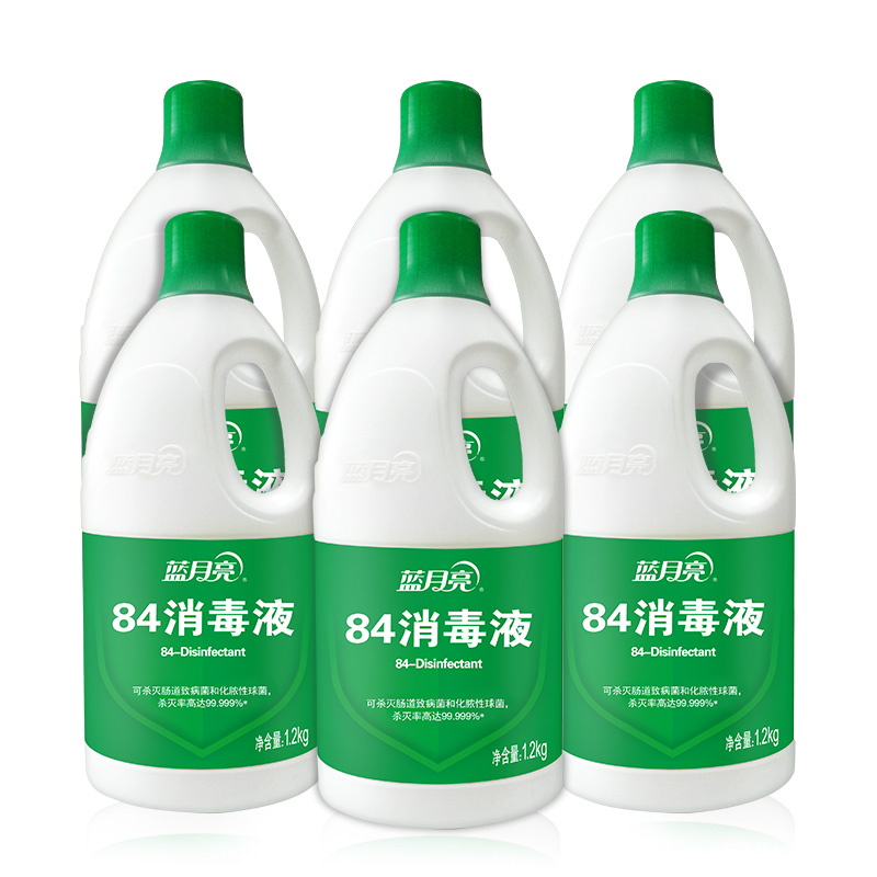 蓝月亮【整箱装】84消毒液1.2kg*6 80000508（单位：套） 绿色