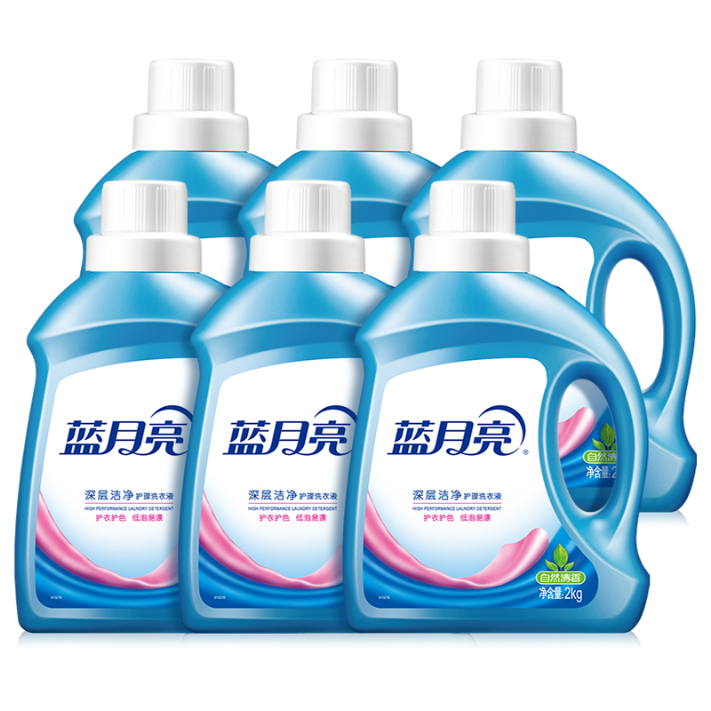 蓝月亮自然香深层洁净洗衣液2kg*6 80000578（单位：箱） 蓝色