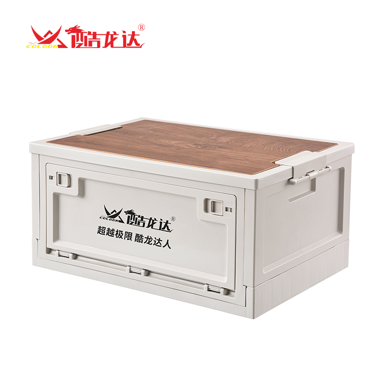 酷龙达(Coloda) 户外木盖折叠收纳箱CLD-SNX002 星云白