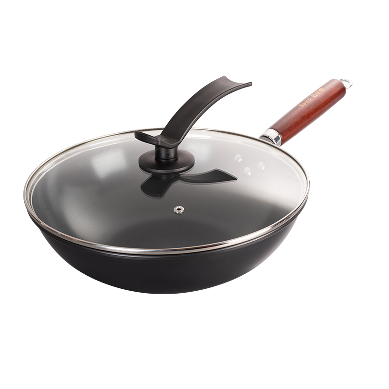 巴尔德Baard木玄铁炒锅  30CM  BC-058（单位：套） 曜石黑