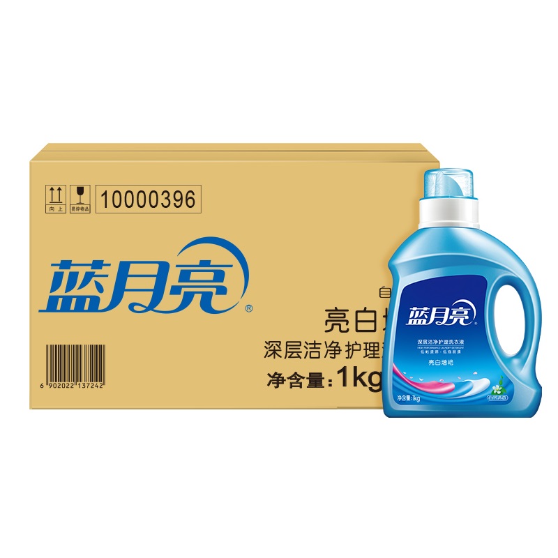 蓝月亮自然香亮白增艳洗衣液1kg*12【整箱装】 80000575（单位：箱） 蓝色