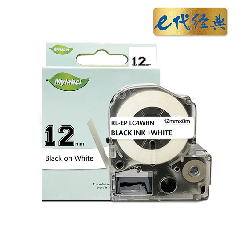 e代经典 12mm 适用于爱普生 LW300. 标签色带 (计价单位：个) 白底黑字