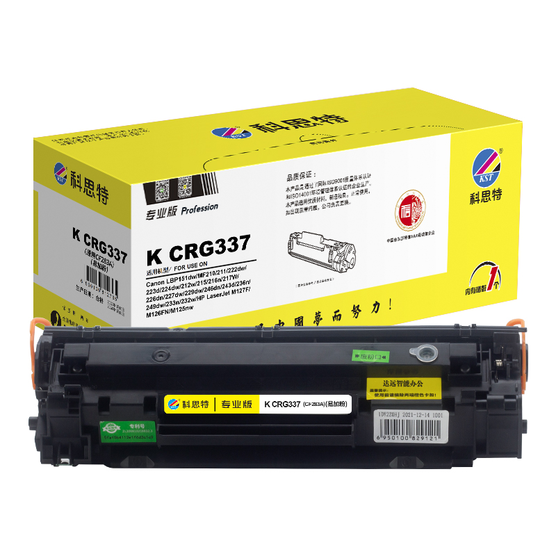 科思特 K CRG337 易加粉 专业版 打印量约2000页 硒鼓 1.00 只/支 (计价单位：支) 黑色