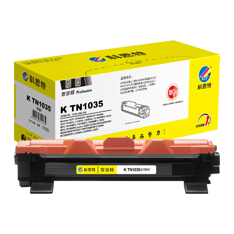 科思特 K TN1035 专业版 打印量约1500页 粉盒 1.00 只/支 (计价单位：支) 黑色