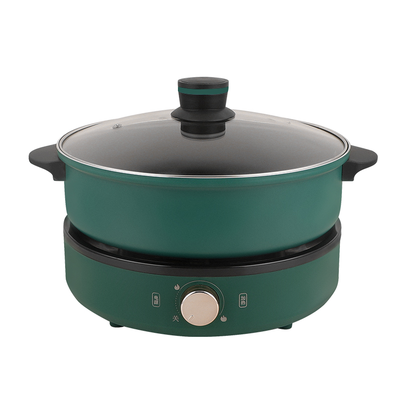 翰乐多功能分体电煮锅（孔雀绿）CD-G08（套） 墨绿色