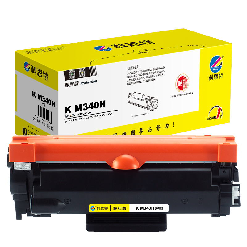 科思特 M340H 打印量3000页（适用RICOH P200/P201W/M340/M340W/M340F/M340FW） 粉盒 1.00 只/支 (计价单位：支) 黑色