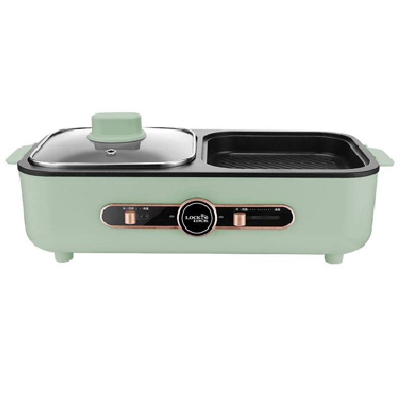 乐扣乐扣涮烤一体锅 EJP1537GRN 台 雾雨绿