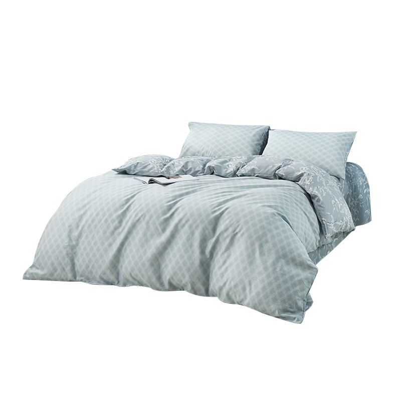 罗莱LOVO 曲静通幽四件套200*230cm（床） 水蓝色 200*230cm