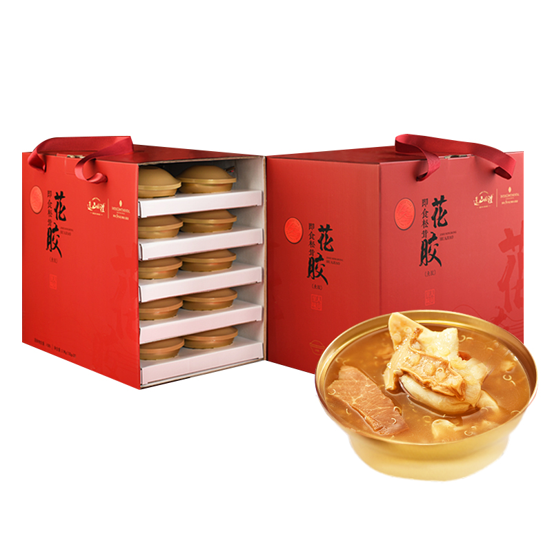 远山田礼 即食松茸花胶 深海鱼胶鱼肚月卡装非自加热 130g*30碗