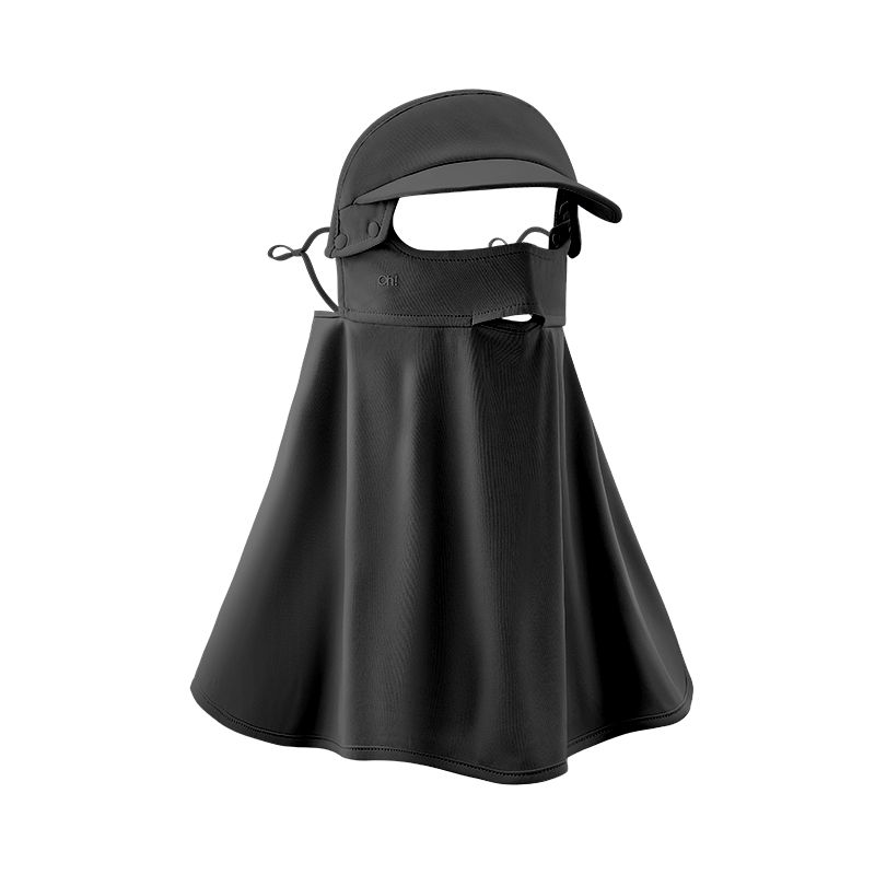 ohsunny暮光系列帽檐款肩颈防晒面罩SLF4M297T（单位：个） 暗夜黑