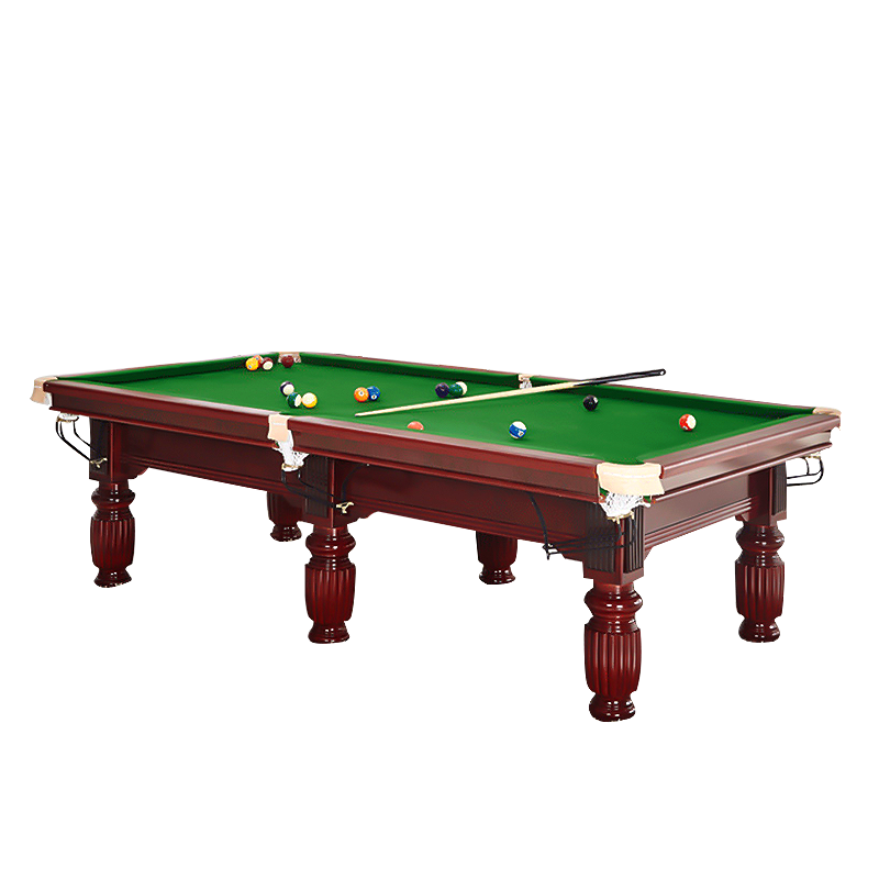 健伦（JEEANLEAN）JL-ZQT36台球桌成人桌球台家用黑八美式中式经典黑八 高配版 军绿色