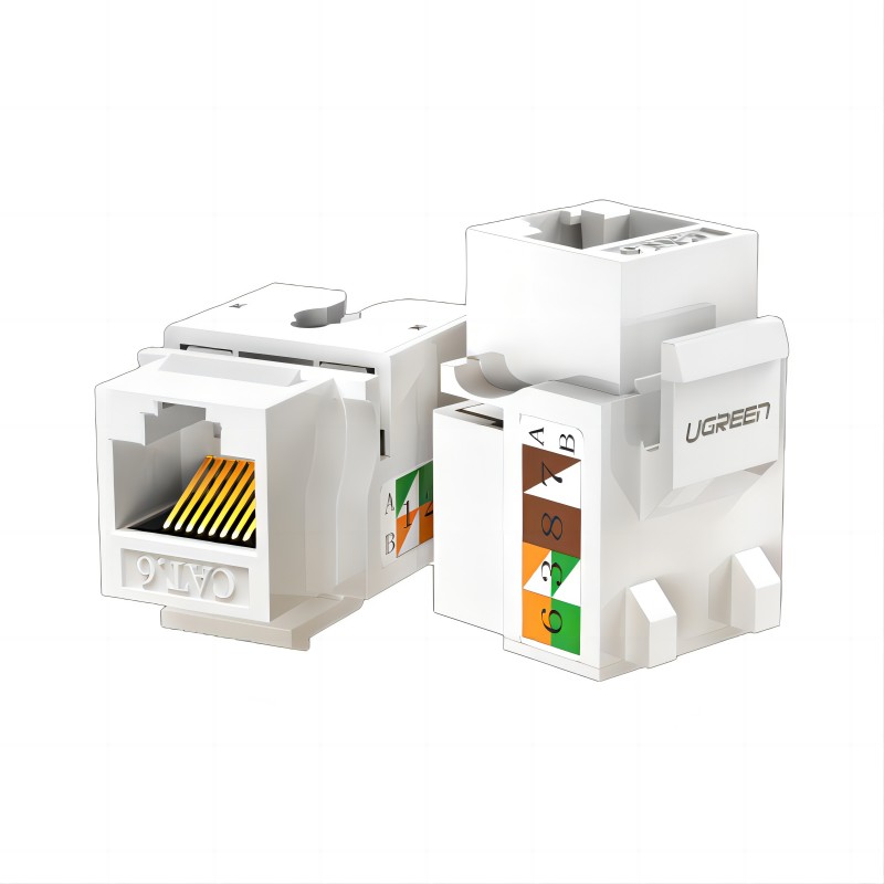绿联（UGREEN）CAT6网络信息面板 六类千兆网络模块 5个装80179 白色