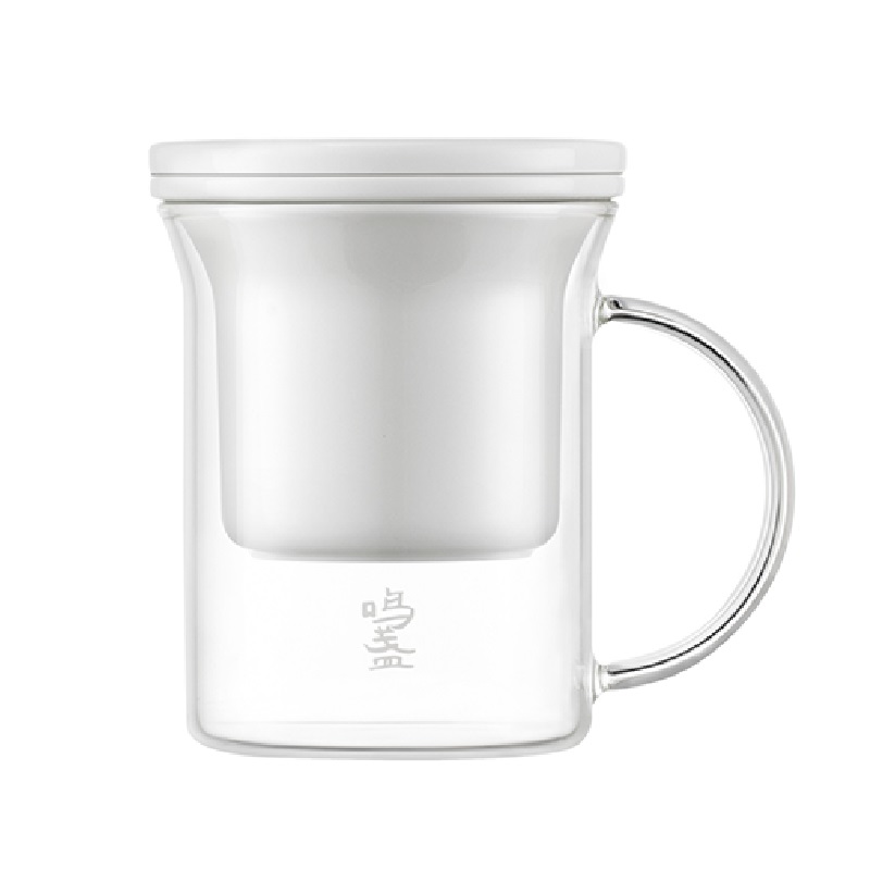鸣盏 玻璃泡茶杯MZ8019（单位：支） 白色