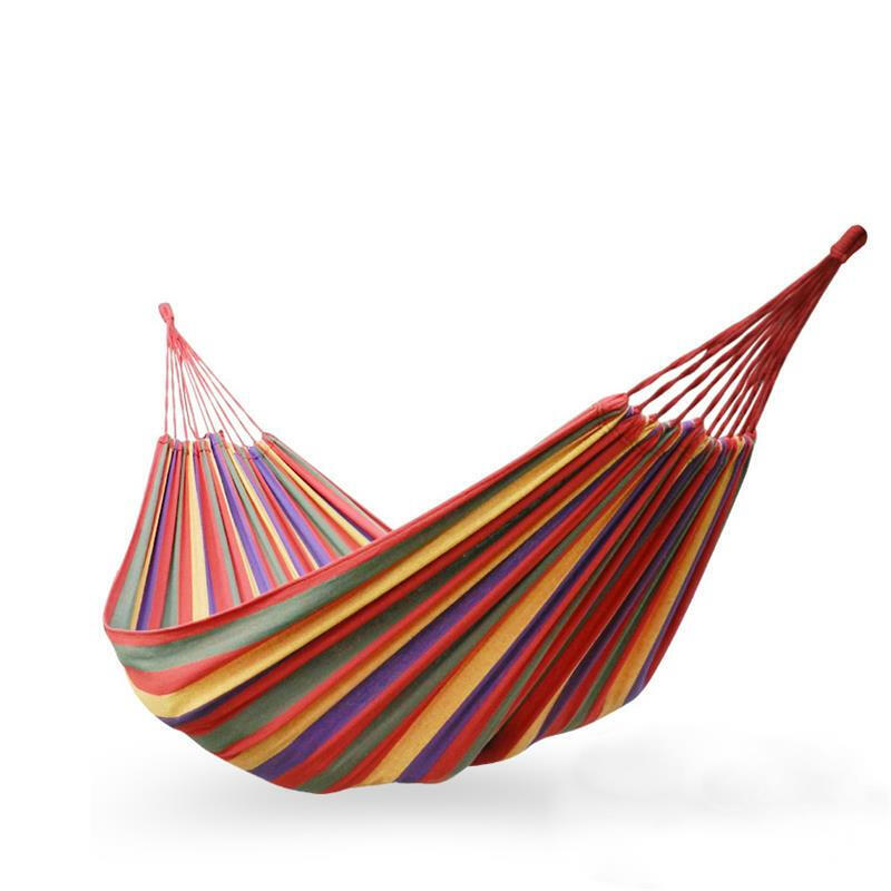 狼行者 户外野营单人绑绳帆布吊床 LXZ-80004 红色