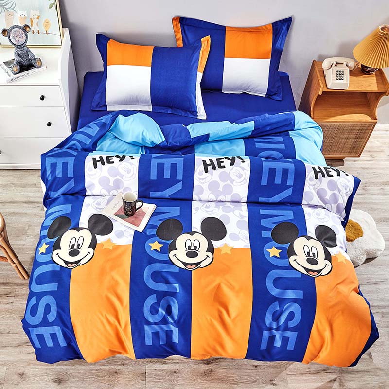 迪士尼&middot;柔肤棉四件套（奇幻米奇） 极光蓝