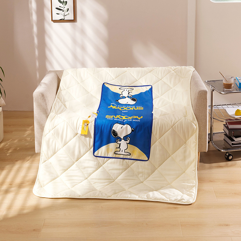 史努比&middot;3D绒感抱枕被 （花型：卡布里）SNBZ02-1115B（单位：个） 深蓝色