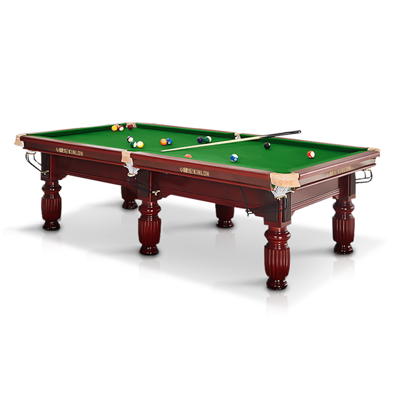 健伦（JEEANLEAN）JL-Z4143GCX 黑八高配棕腿8球台球桌 九尺台 军绿色