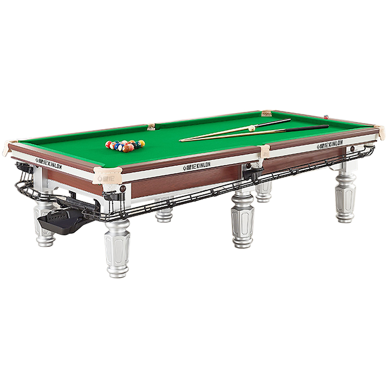 健伦（JEEANLEAN）JL-ZQT26 钢库台球桌 成人家用美式黑8标准球桌室内中式 顶配版 军绿色