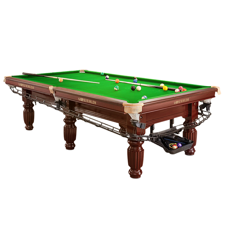 健伦（JEEANLEAN）JL-ZQT-B5 台球桌标准成人8球家用桌球桌黑八九尺台球桌 军绿色