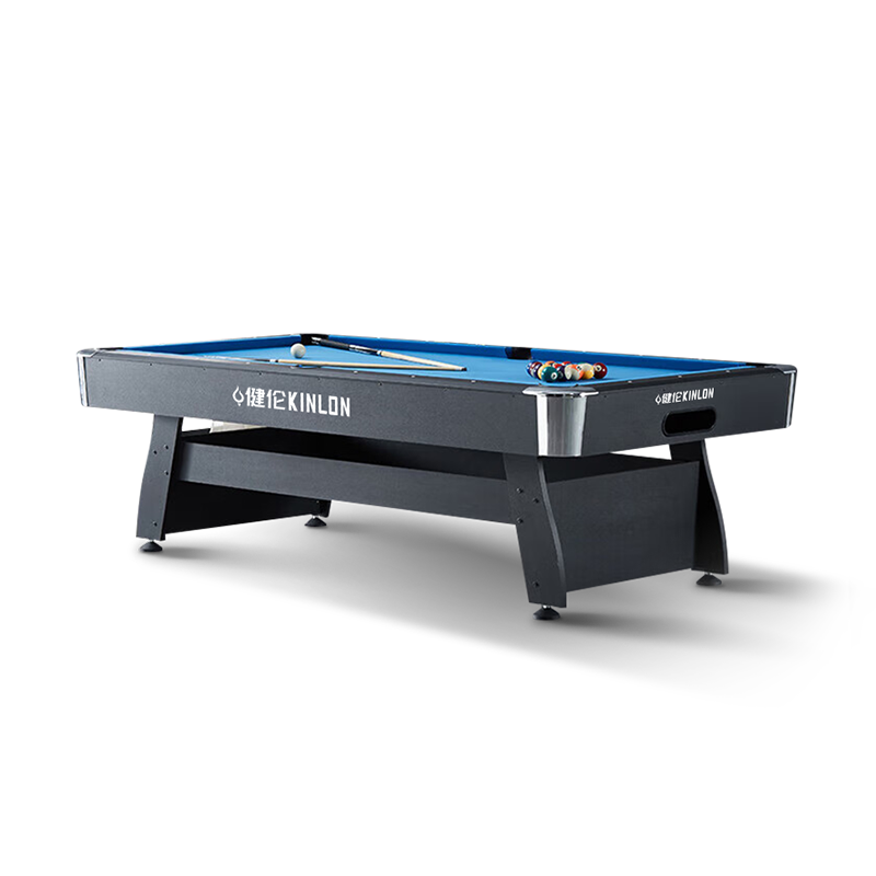 健伦（JEEANLEAN）JL-ZQT-C2 高密度板台球桌 多功能家用商用美式黑八成人桌球台 宝石蓝