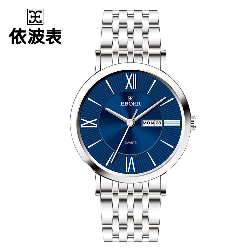 依波手表男女款情侣款品牌正品简约情侣石英手表蓝面钢带703201（单位：只） 蓝面钢带70320121女款