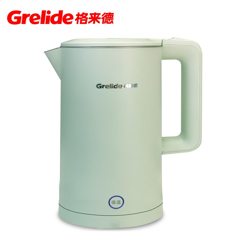 格来德（Grelide）电热水壶1.7大容量家用自动断电保温304不锈钢D2818K（单位：个） 豆蔻绿