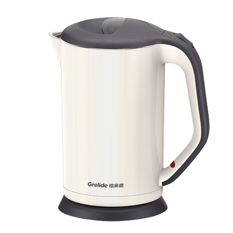 格来德（Grelide）电热水壶大容量304不锈钢双层防烫D1818A（单位：个） 卡其色