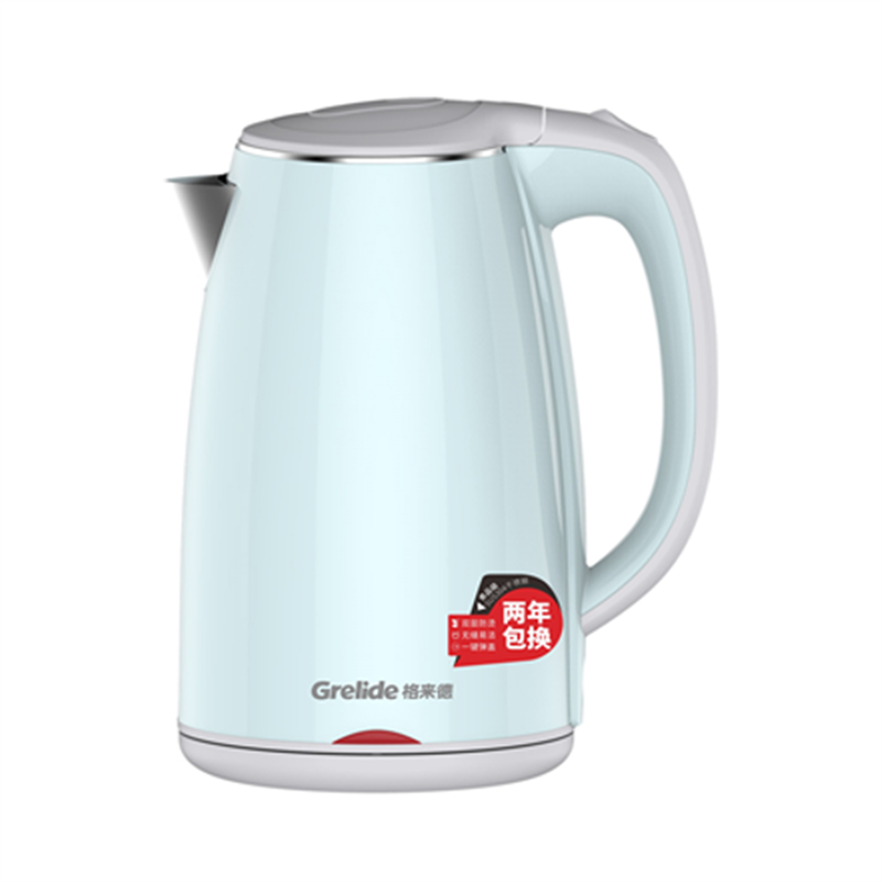 格来德电热烧水壶304不锈钢保温一体1.7L家用D1017A（单位：个） 天使蓝
