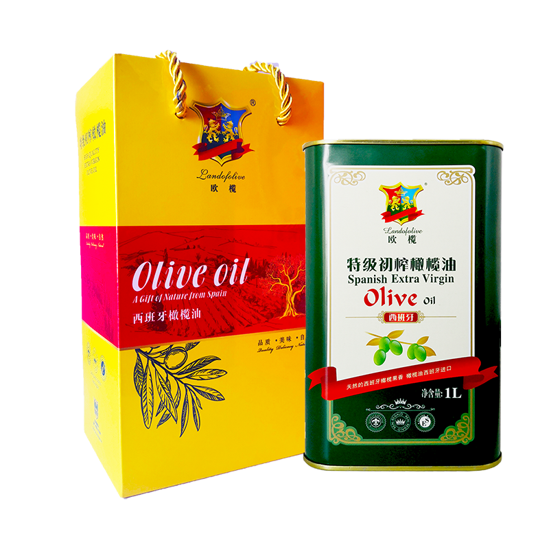 Landofolive欧榄  特级初榨橄榄油铁罐装1*1L F29-1（单位：盒） 香槟金