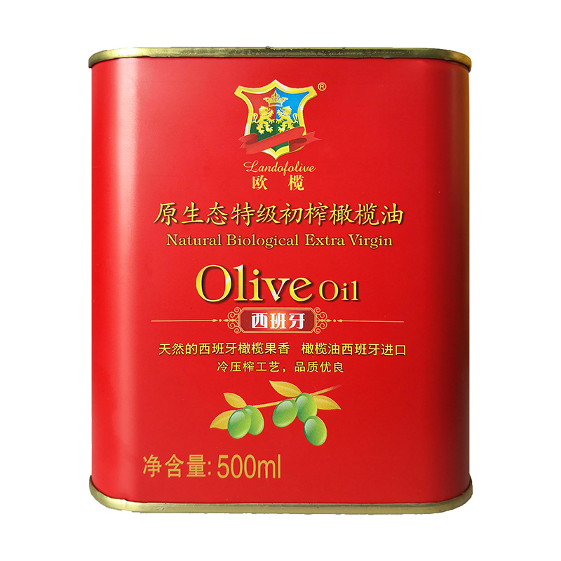 Landofolive欧榄 原生态特级初榨橄榄油礼盒 2*500ML F01（单位：盒） 香槟金