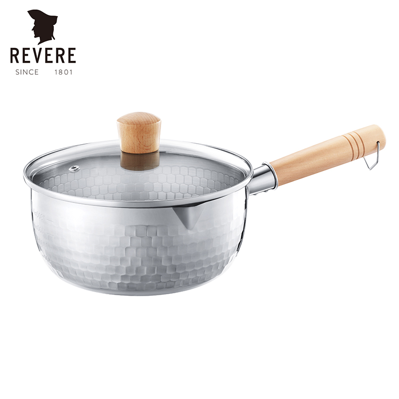 康宁Revere 锤纹木柄雪平锅 20CM&nbsp; RWS-DX1120/YK 不锈钢色