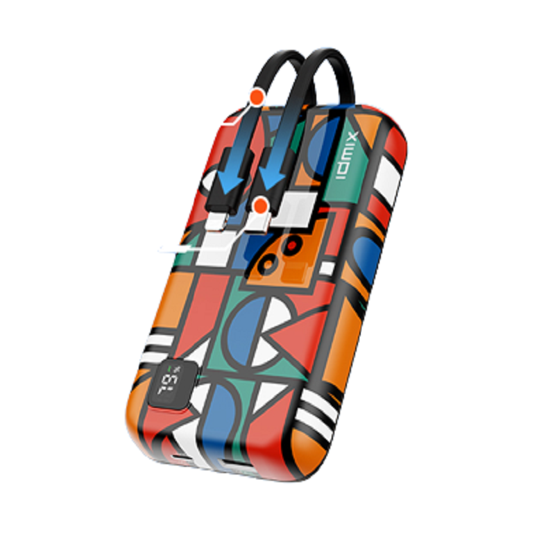 IDMIX 大麦潮牌涂鸦波普艺术充电宝10000毫安小巧便携【双线+苹果认证+LED电量显】 红色 10000毫安