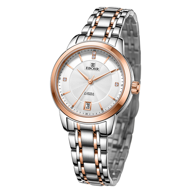 EBOHR依波表大师系列手表正品防水官方自动机械钢带情侣腕表男士腕表11140115（单位：个） 银色