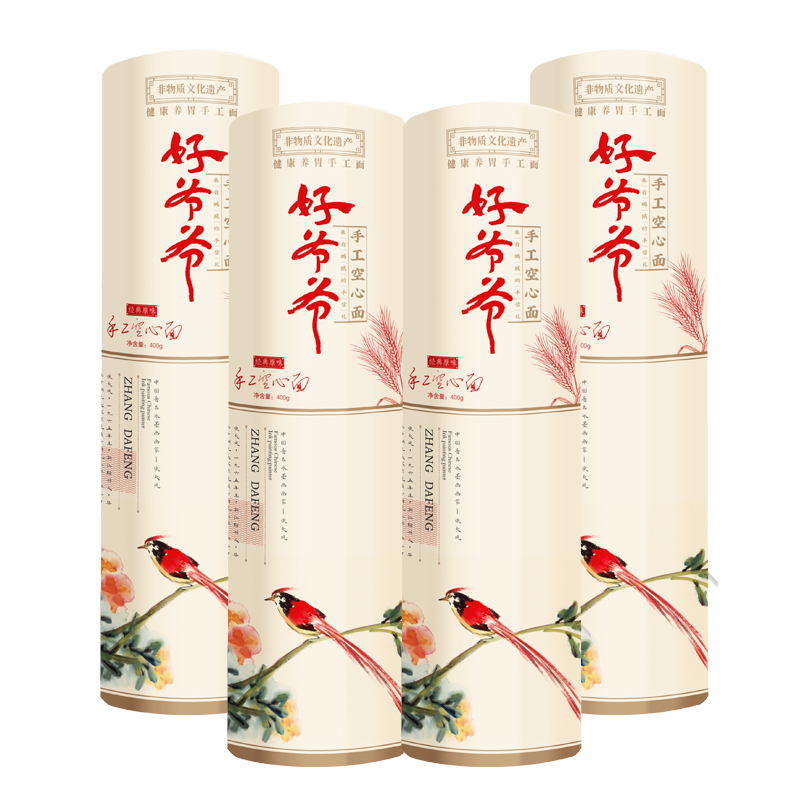 好爷爷手工空心面长寿鸟款把装原味单位：组 白色4把装