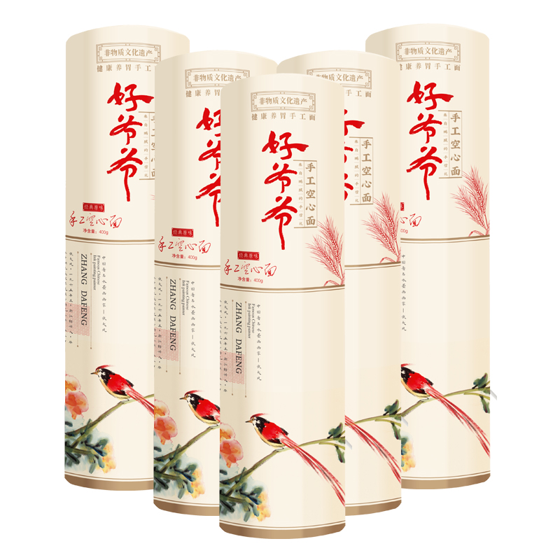 好爷爷手工空心面长寿鸟款把装原味单位：组 白色5把装