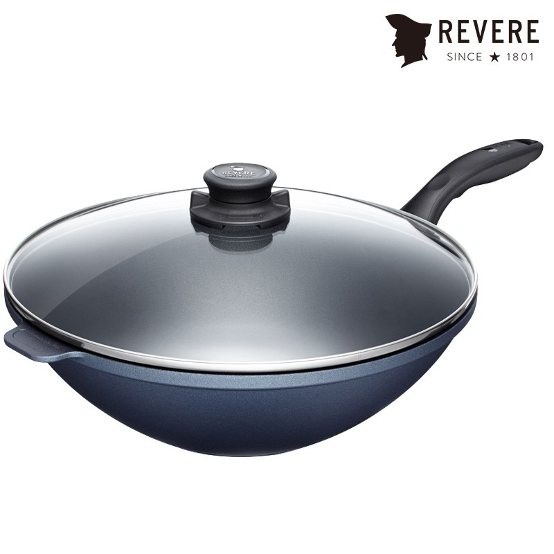 康宁Revere 蓝宝石系列中华炒锅28CM RWS-61128C/YK 单位：个 深蓝色