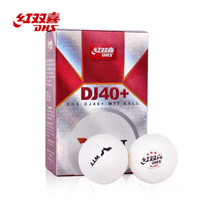 红双喜DHS WTT大赛乒乓球三星 3星赛顶DJ40+国际乒联WTT比赛用球6个装 白色