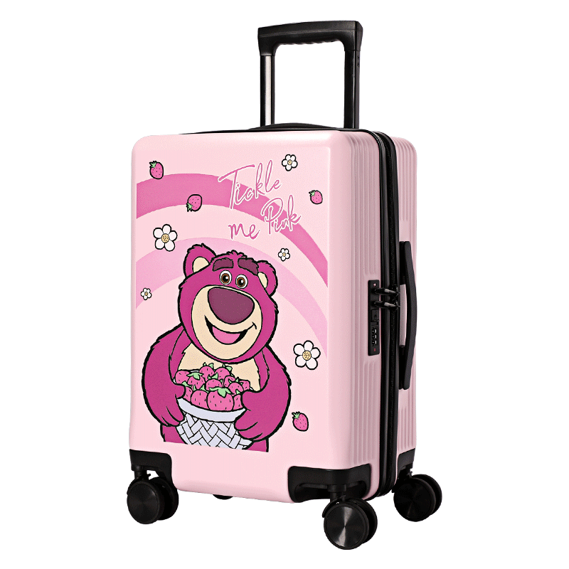 迪士尼DH22689-LO1草莓熊系列拉杆箱玫红24寸 玫瑰红色 24寸