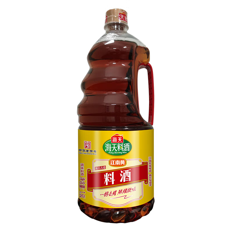 海天 料酒 古道料酒 烹饪黄酒 调味去腥解膻 1.9L（单位：瓶） 黄色