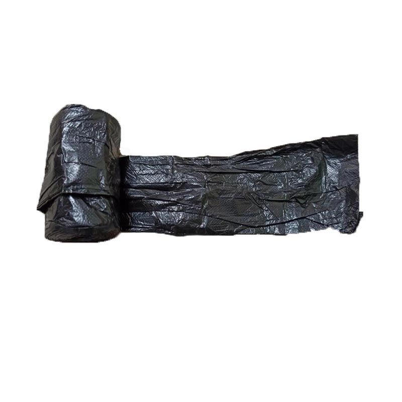 中云智创 小号商用物业办公加厚平口垃圾袋分类45*50cm黑色25个/卷*4卷装 黑色