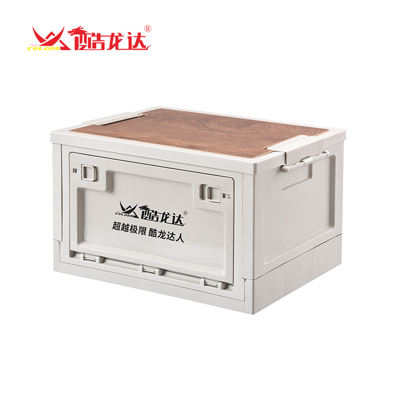 酷龙达(Coloda) 户外木盖折叠收纳箱CLD-SNX001 星云白