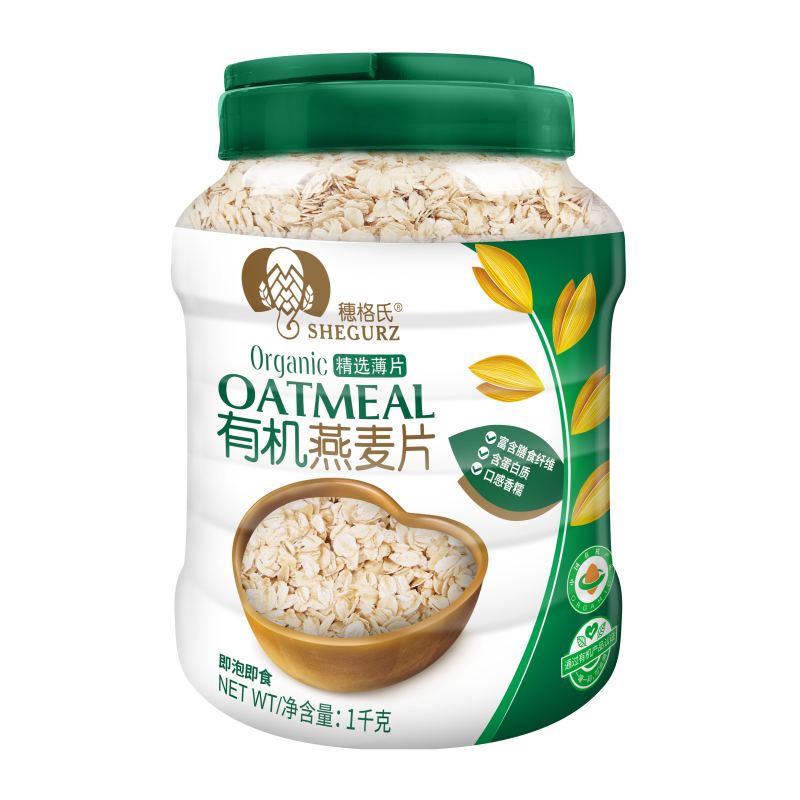 穗格氏有机燕麦片 1000g 单位：罐 雾雨绿