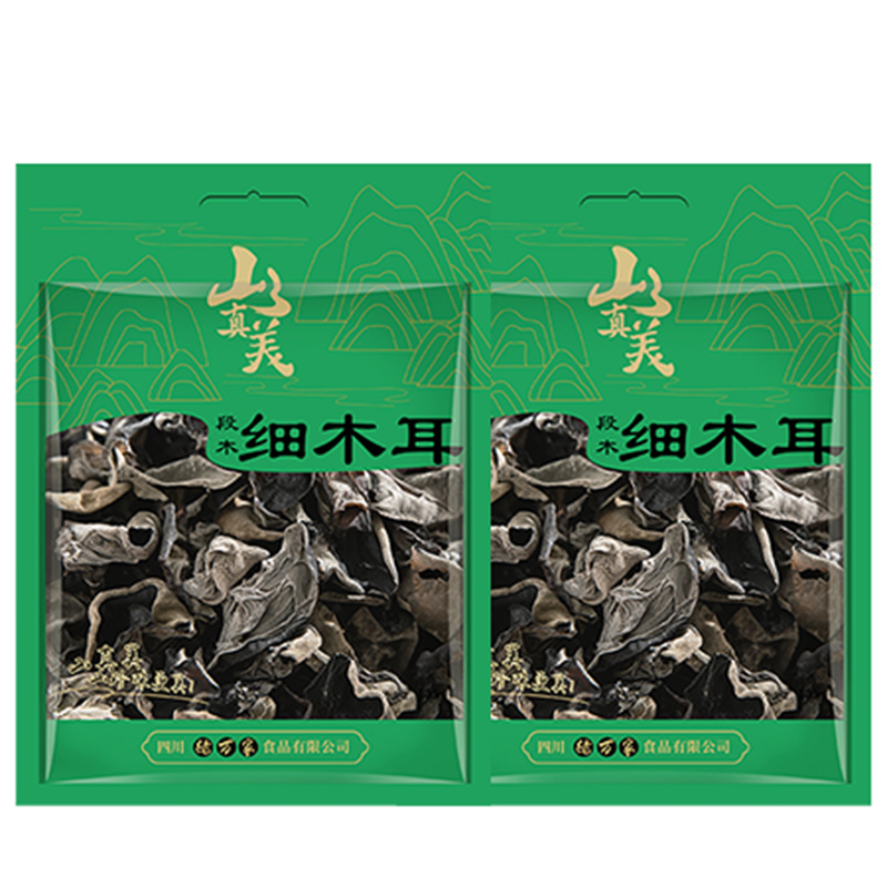 山真美段木细木耳100g*2袋  