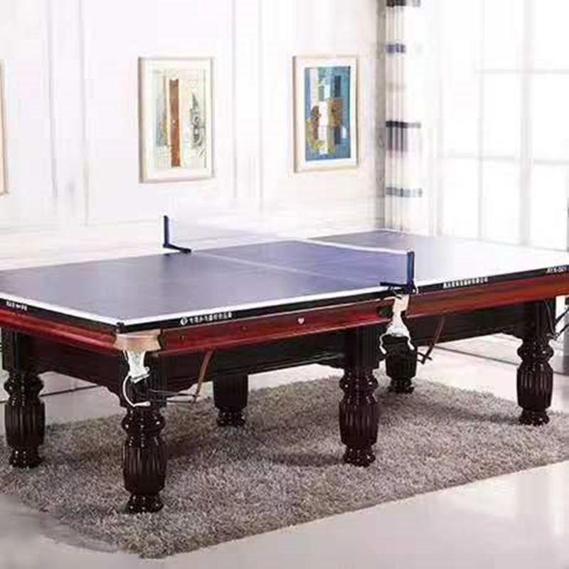 予力 YL-3007 中式黑八台球桌标准型成人家用台球桌（高配） 乒乓台二合一高级配置