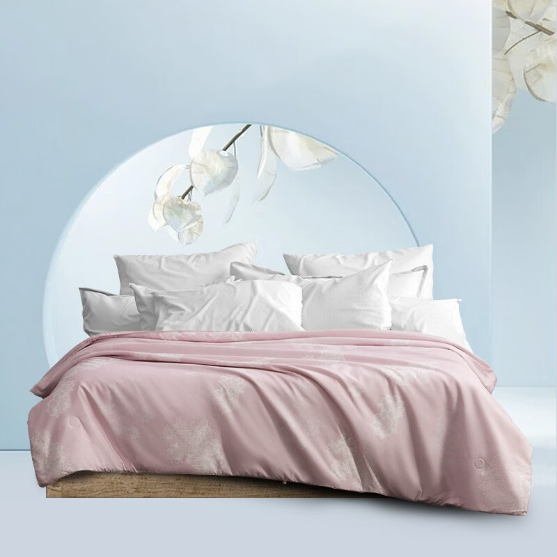 水星家纺若影雅致蚕丝被(单位：条） 水晶玫瑰色