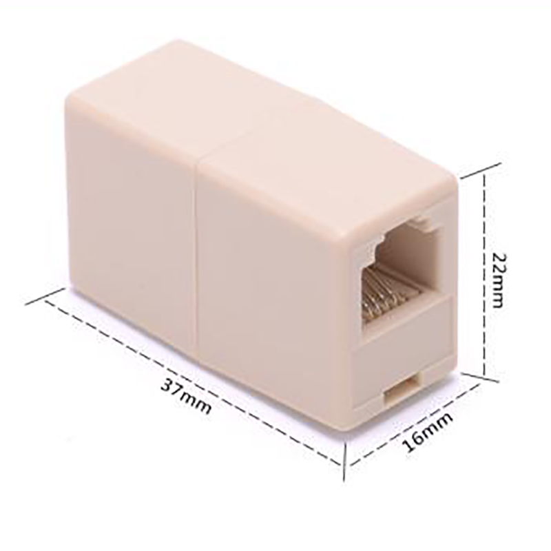 中云智创 网络直通头 RJ45网线连接器延长器 网络转接头 网线对接头 10个/1包 钢琴白