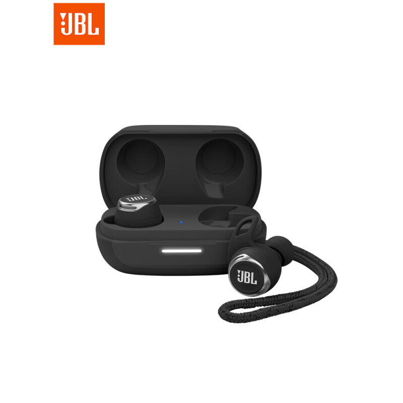 JBL REFLECT FLOW PRO真无线蓝牙耳机运动防水防尘降噪开盖闪连 曜石黑