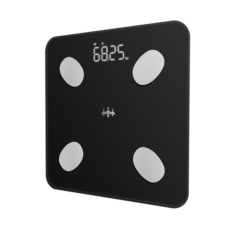 乐心 lifesense 智能体脂体重秤电子称高精准秤家用称重 26项人体数据测试A26（单位：个） 黑色
