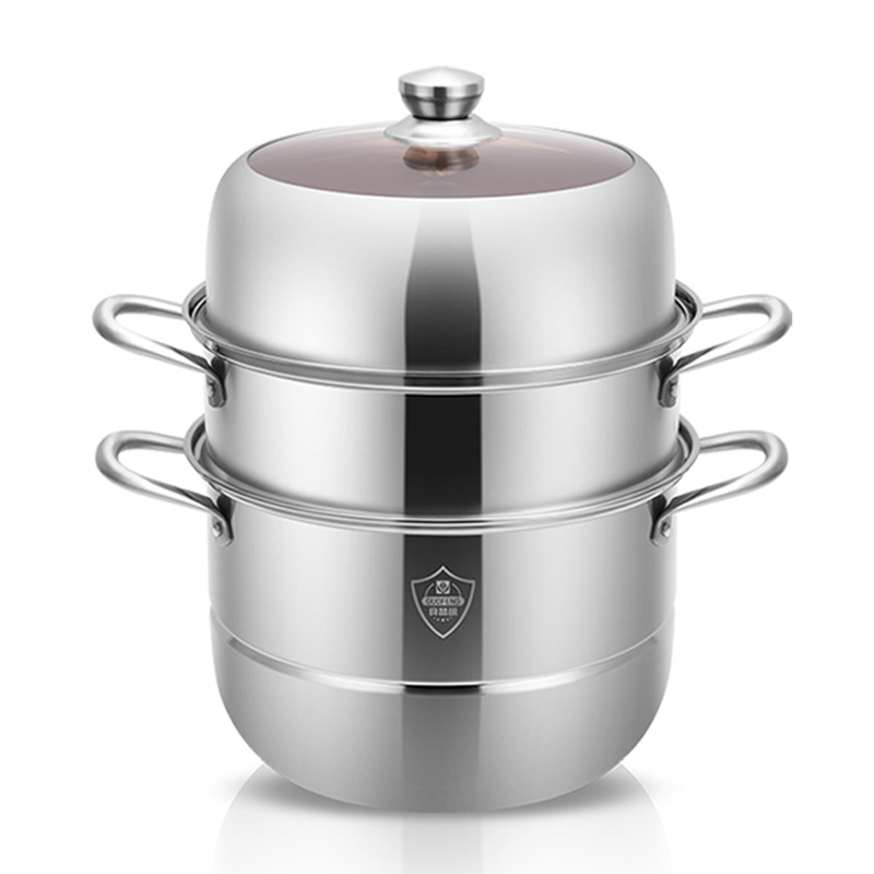 国风皇冠三层蒸锅28CMGF-4778 不锈钢色