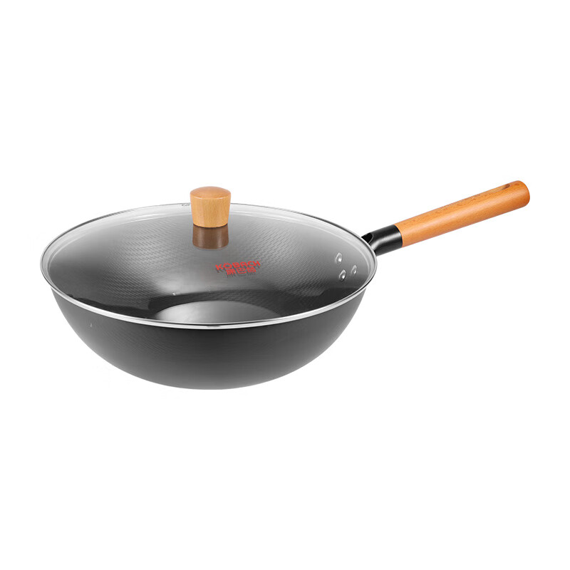 康巴赫无涂层爆炒铁锅32cm	LPB-M32B1（单位：个） 黑色